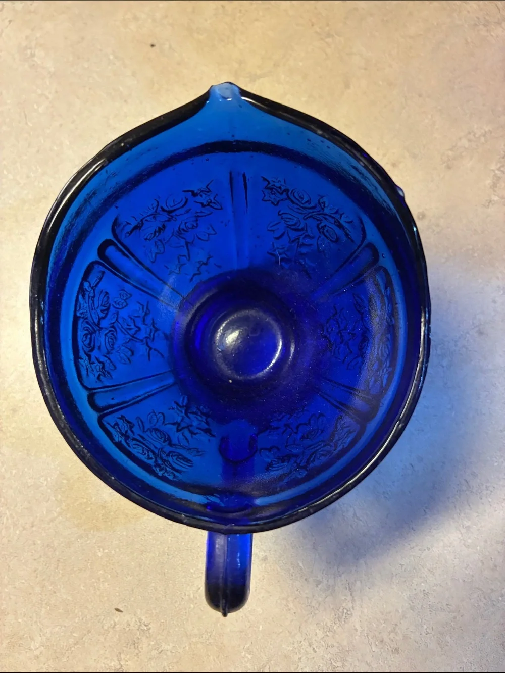 Cobalt Blue Glass Sugar and Creamer Set - Classic Decorative Serving